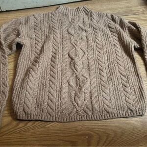 Cable Knit Sweater - Tan